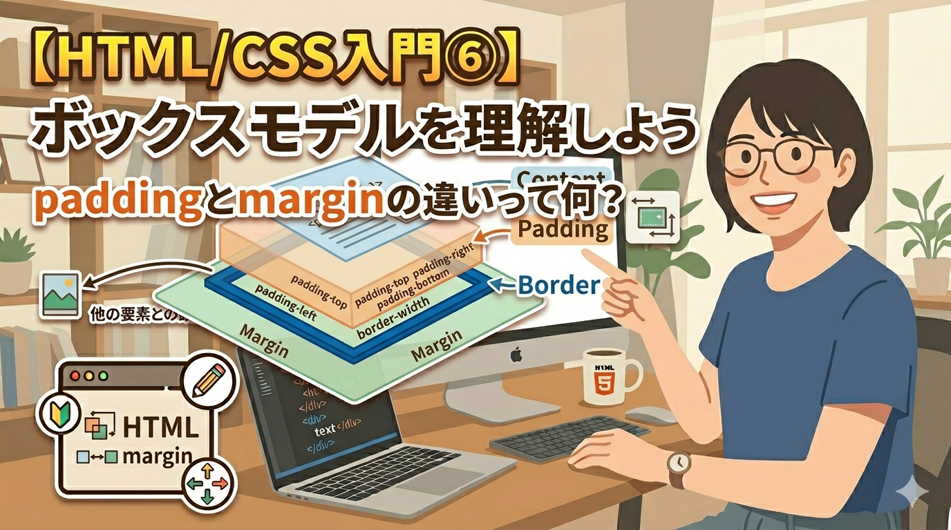 PCの前で女性がこの記事についての説明をする画像です